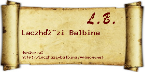Laczházi Balbina névjegykártya